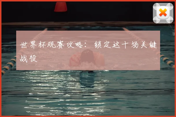 世界杯观赛攻略：锁定这十场关键战役